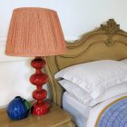 Red Milkwood Shade Red Curved Lamp Base 1