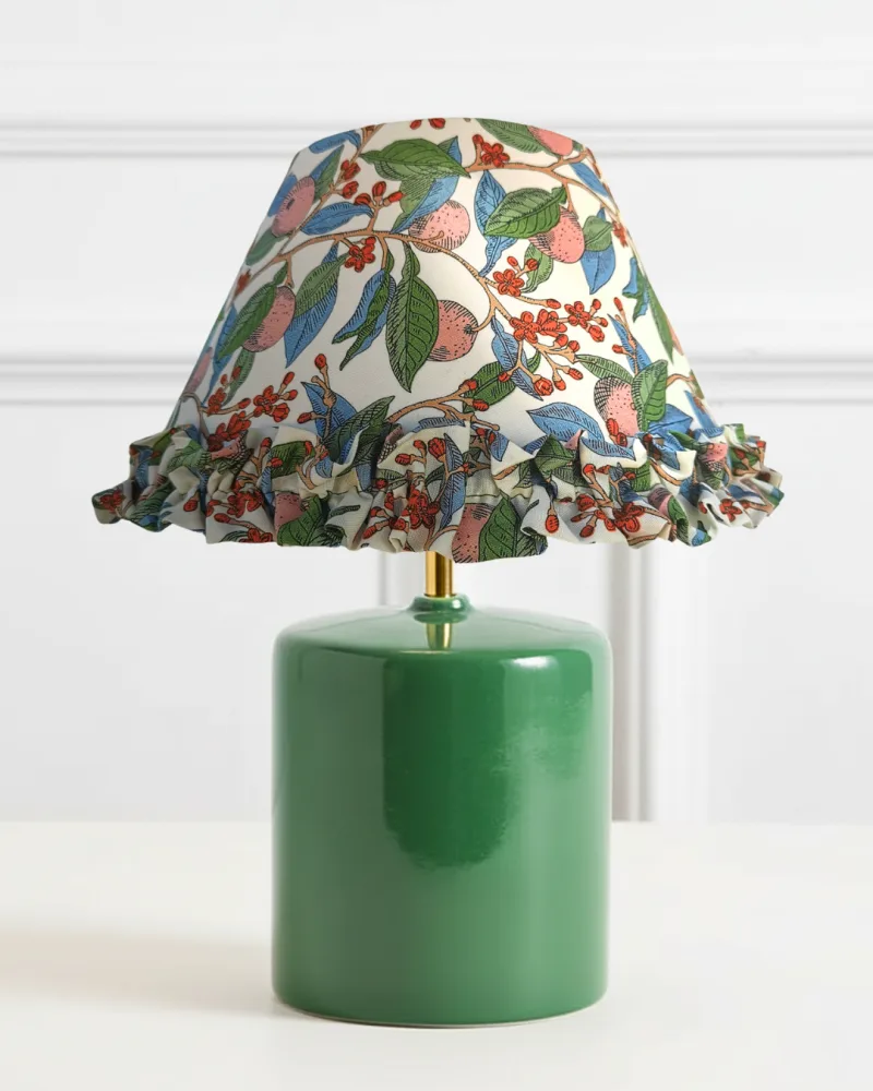 Mini Fruitful Canopy handmade lampshade with ruched skirt — handmade in Sandton by Enclave Decor Co.
