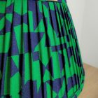 Green and Navy Linen Shade Close Up