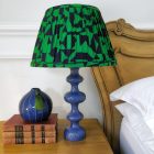 y Linen Shade Bluie Curved Lamp Base