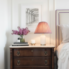 Lilac Coil gathered lampshade