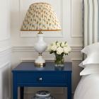 oat and ochre gathered lampshade