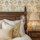 oat and ochre gathered lampshade